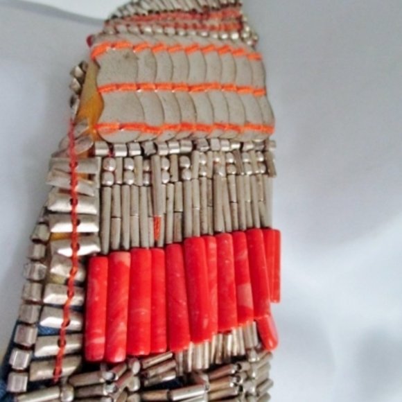 Womens CLEOPATRA Bead Sheer Maxi Floral Dress - Picture 8 of 10